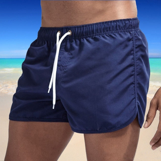 2021 Summer Men's Swimwear Shorts Brand Beachwear Sexy Swim Trunks Men Swimsuit Low Waist Breathable Beach Wear Surf