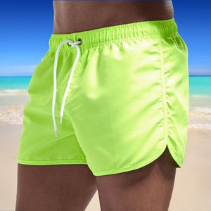 2021 Summer Men's Swimwear Shorts Brand Beachwear Sexy Swim Trunks Men Swimsuit Low Waist Breathable Beach Wear Surf